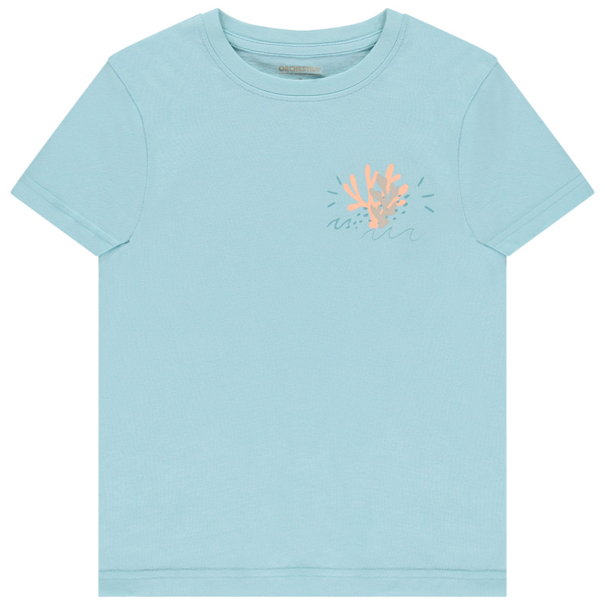 T-shirt manches courtes prints algues pour garçon 