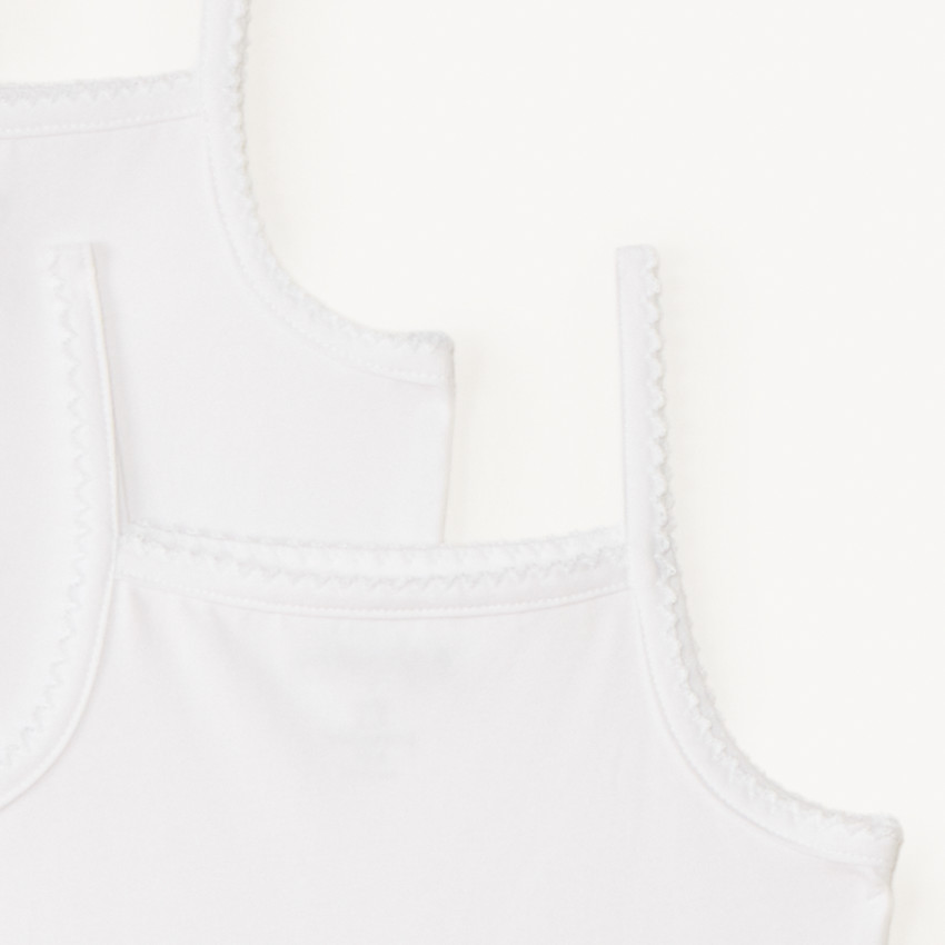 Lot de 3 bodies débardeurs blancs pour bébé fille 