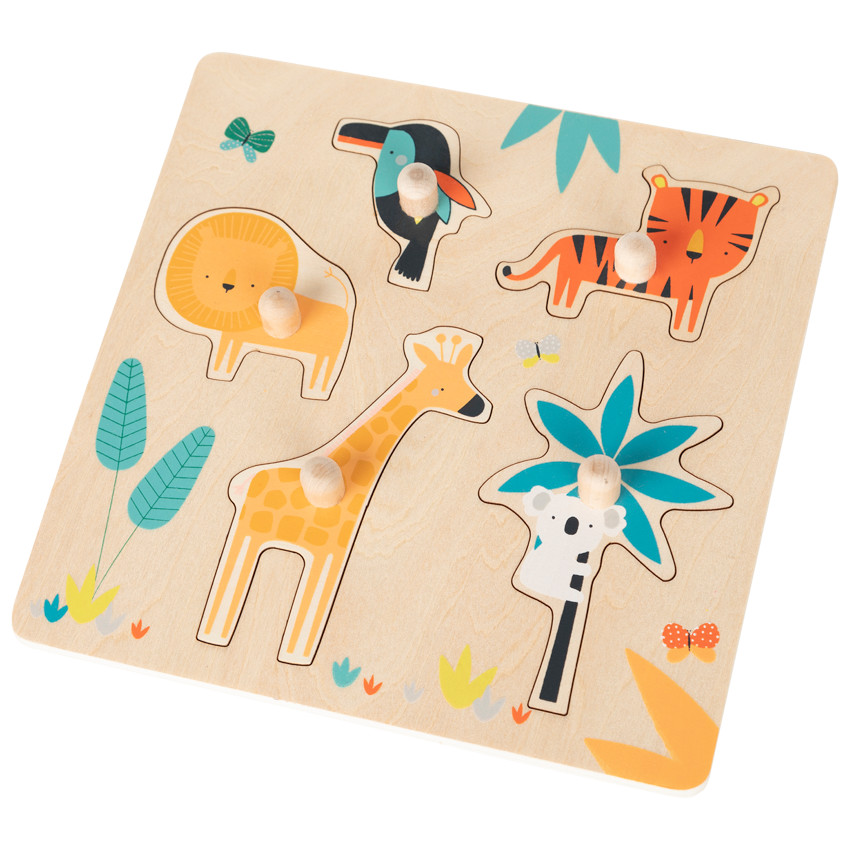 Puzzle en bois Crazy Jungle 5pcs 