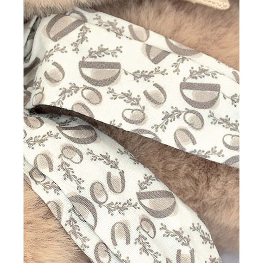 Peluche doudou Lapin 25 cm Beige Sable 