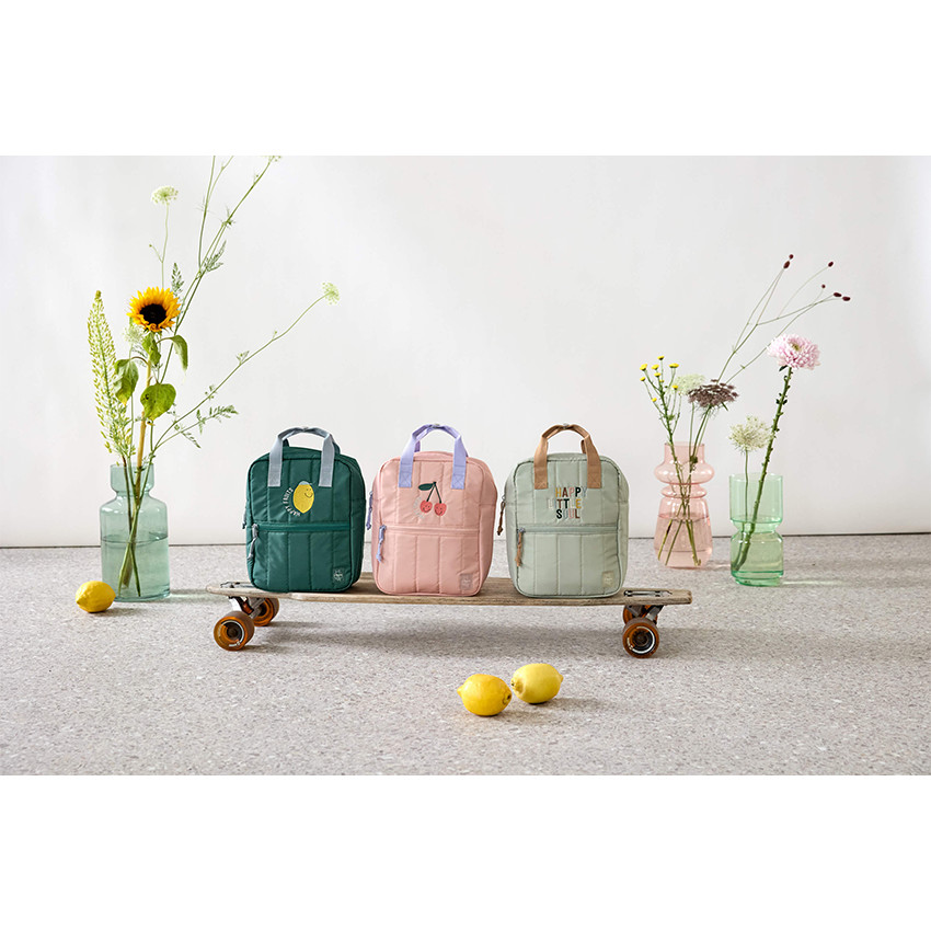 Sac à dos enfant Little Gang carré Cherry Peach 