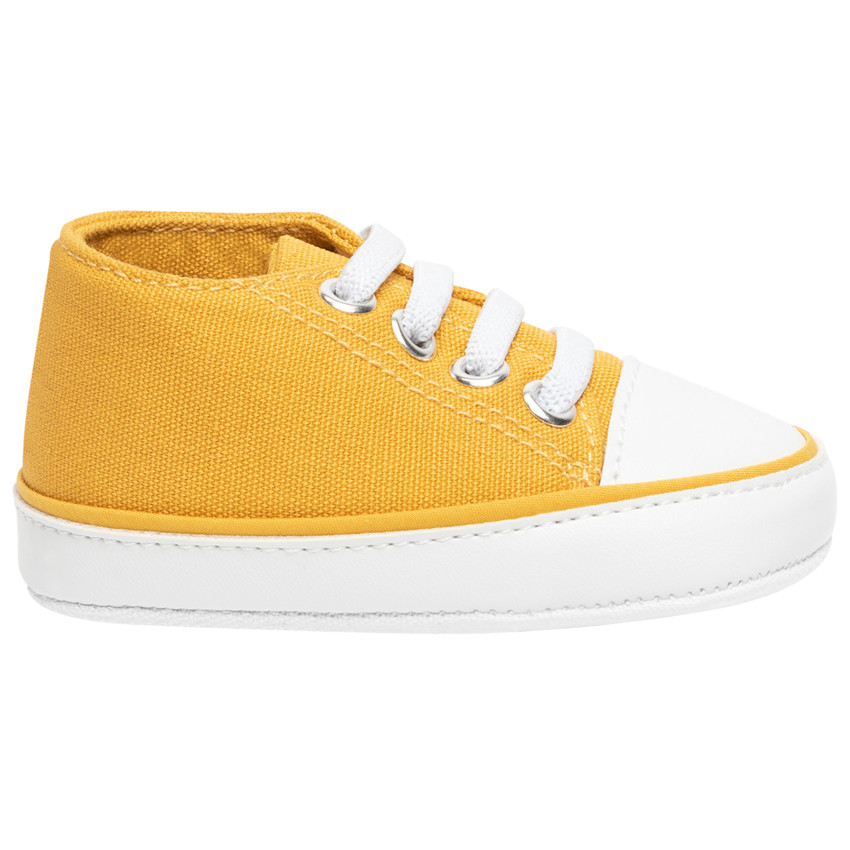 Baskets montantes à lacets en toile pour bébé garçon 