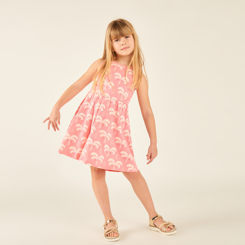 Robe débardeur imprimé fantaisie pour fille 