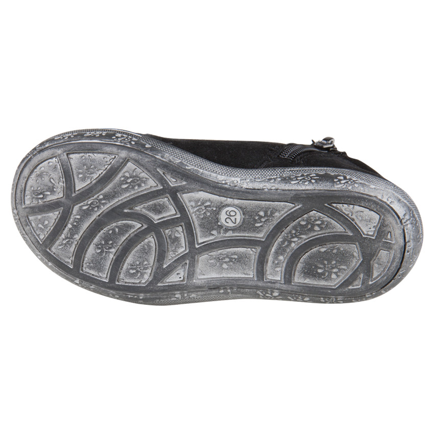 Bottillons noirs à lacets et paillettes 