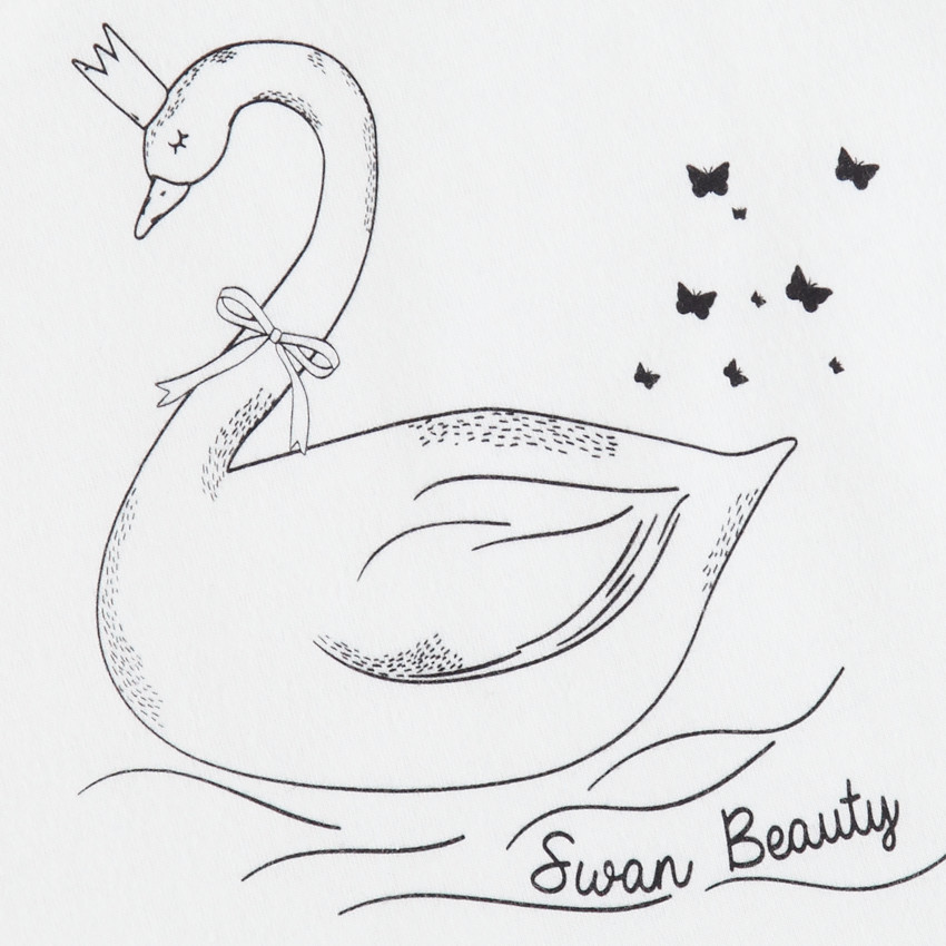 Ensemble débardeur print cygne et short jaune 