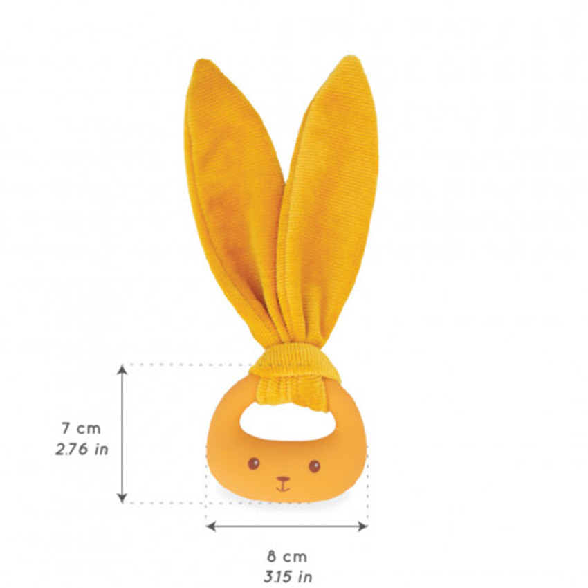 Anneau de dentition en silicone Lapin Ocre 