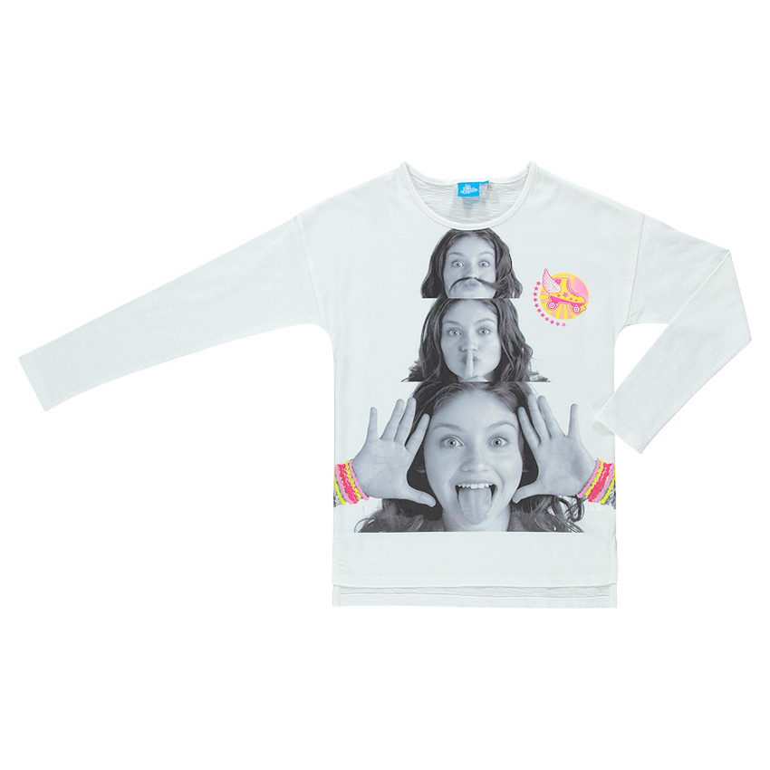 Junior - Tunique en jersey slub et crêpe print Disney Soy Luna 