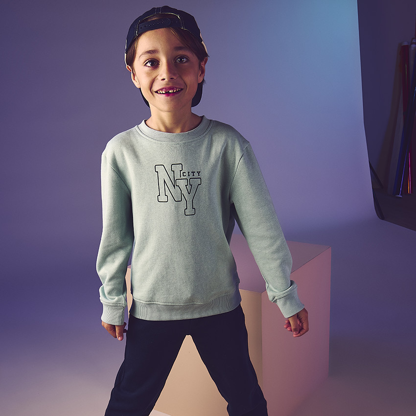 Sweat molleton print "NY city" pour garçon 
