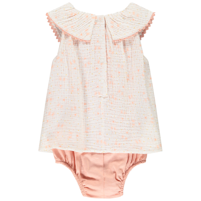 Kort babyspeelpakje van katoen voor meisjes 