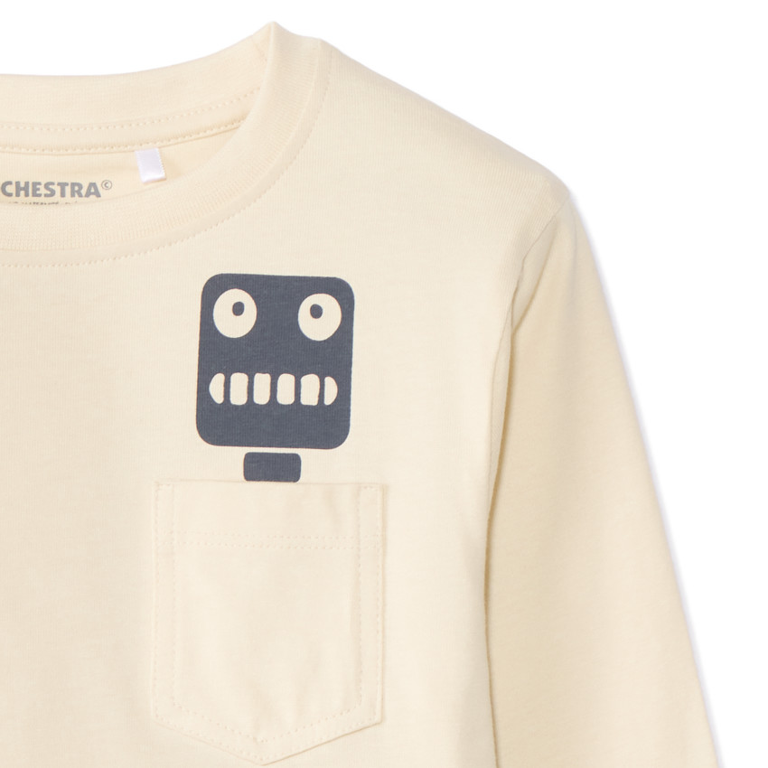 T-shirt manches longues à print ludique animal pour garçon 