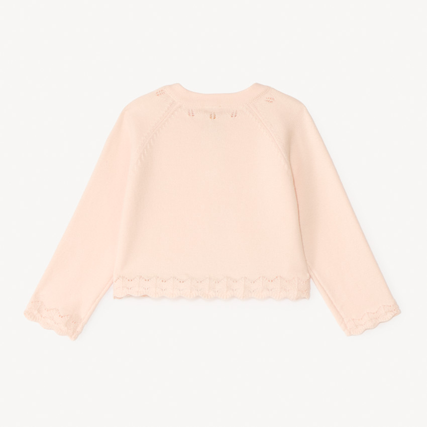 Boléro en tricot festonné pour bébé fille 