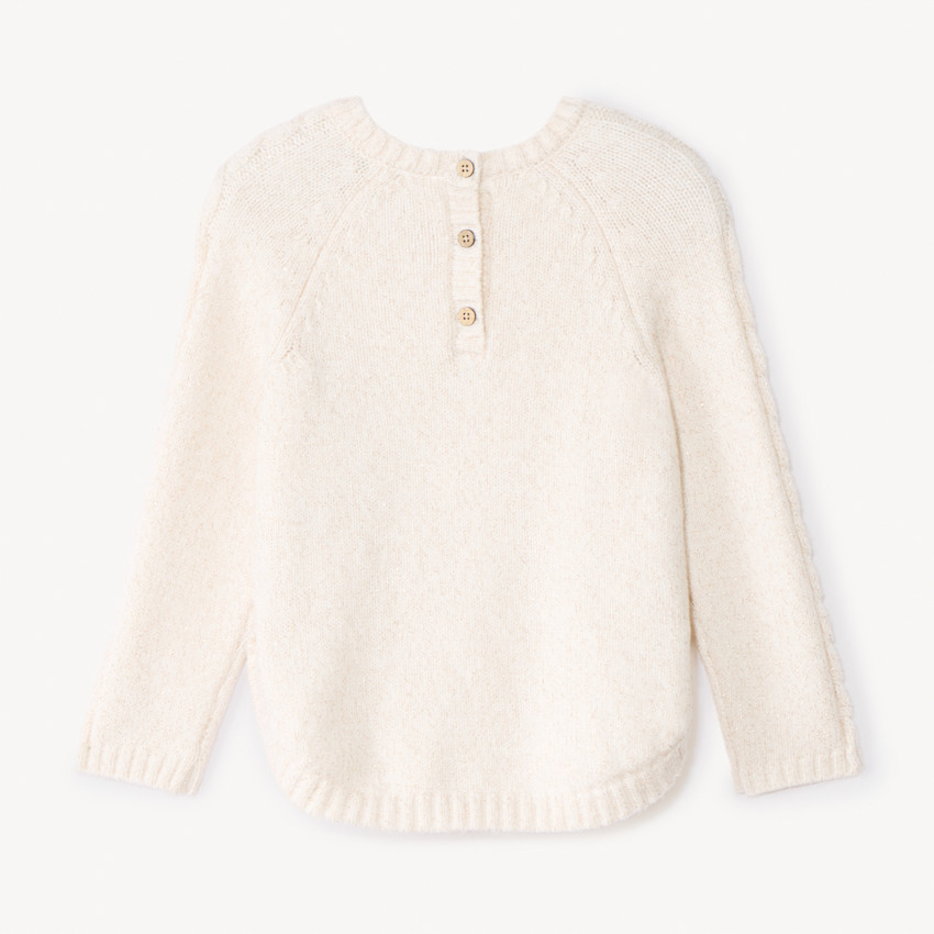 Pull poncho en tricot uni pour bébé fille 