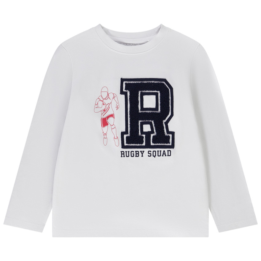 T-shirt manches longues patch bouclettes pour garçon 