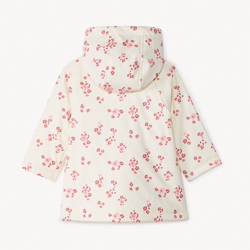 Gummed parka met sherpa voering en bloemenprint voor meisjes baby 