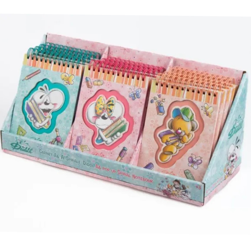 Carnet à spirale A6 Diddl et ses Amis (Modèle Aléatoire) 