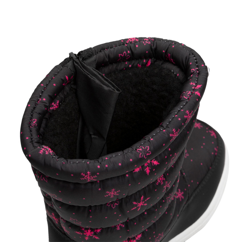 Après-ski à col matelassé imprimé et coque caoutchouc pour fille 