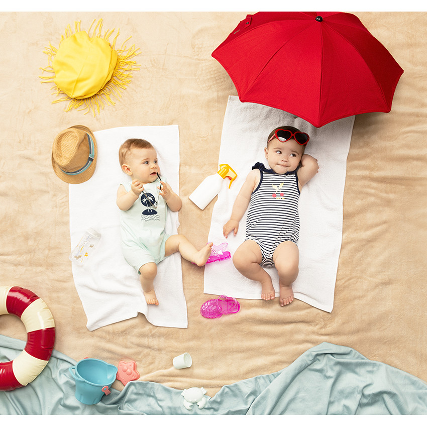 Combinaison courte à rayures pour bébé fille 