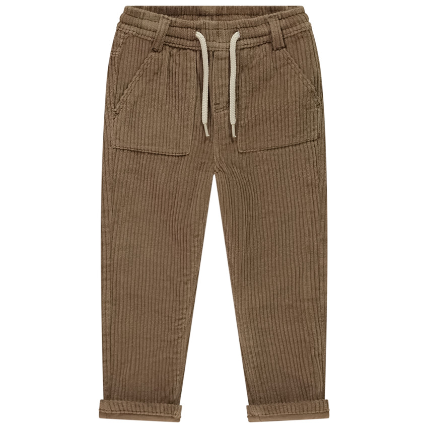 Pantalon uni en velours côtelé pour bébé garçon  