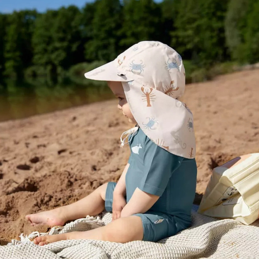 Casquette de soleil anti-UV 43-45 (3 à 6 mois) Waves Sea Salt 
