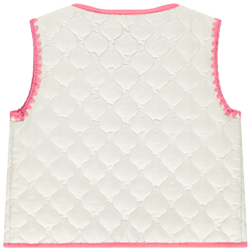 Gilet sans manches en voile brodé fantaisie pour fille  