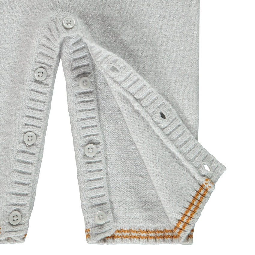 Combinaison longue en tricot visuel ourson pour bébé garçon 