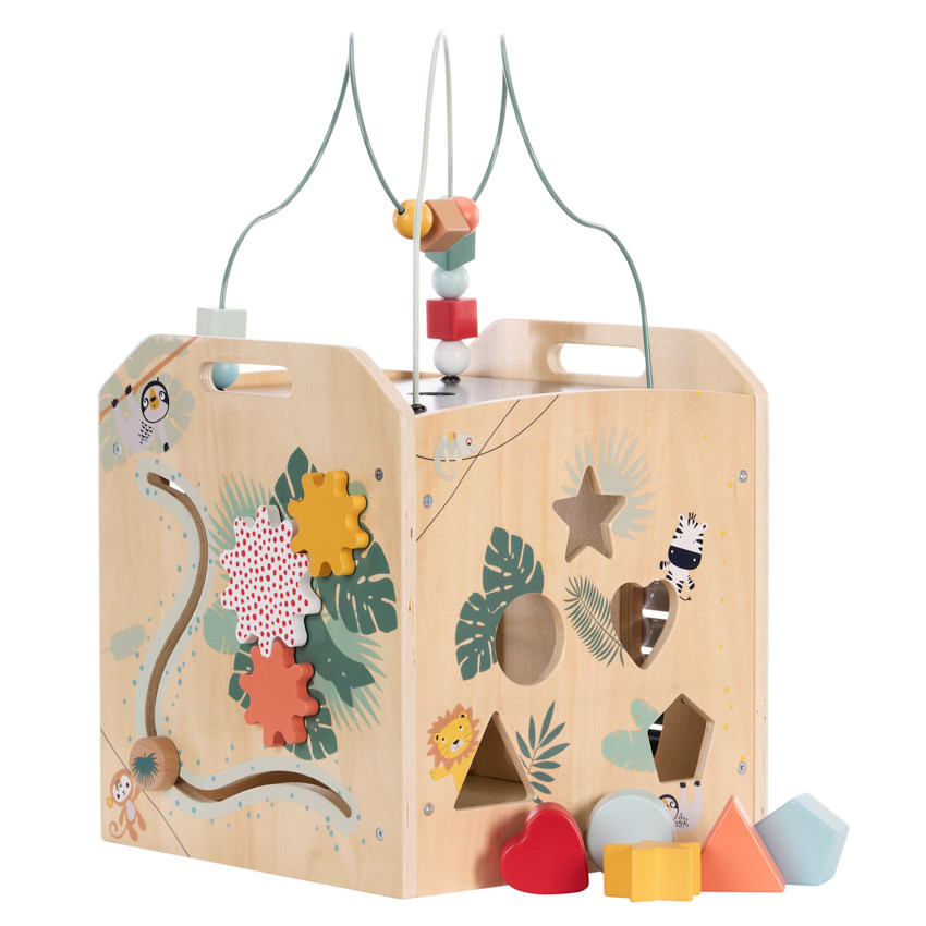 Cube d'activités XXL en bois Happy Wild 