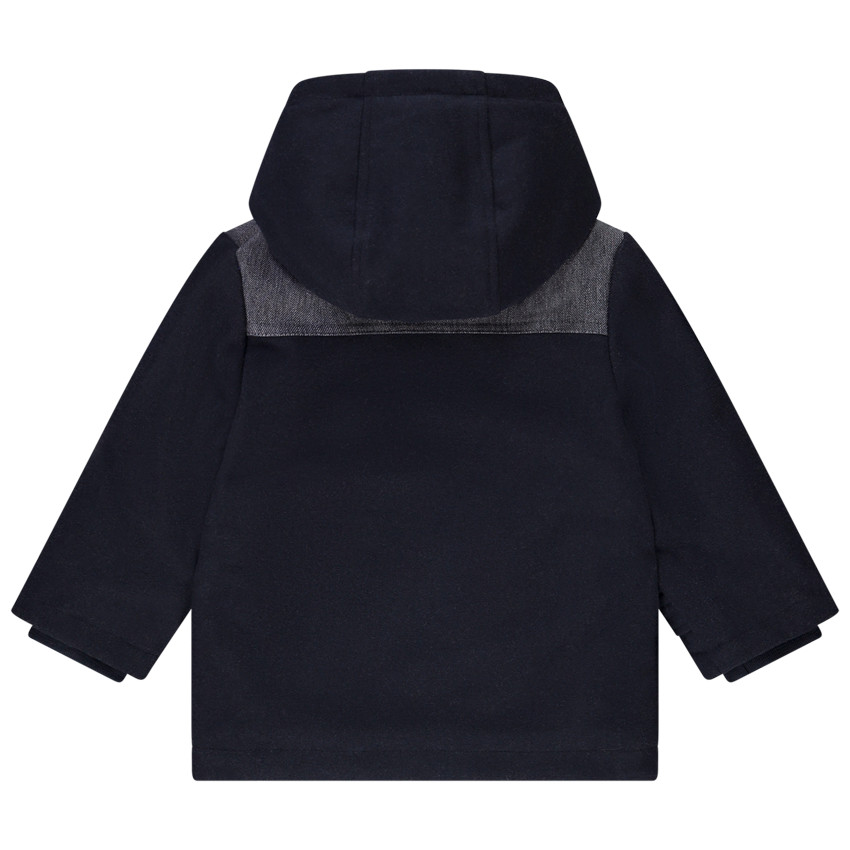 Duffle coat en drap de laine doublé flanelle pour bébé garçon 