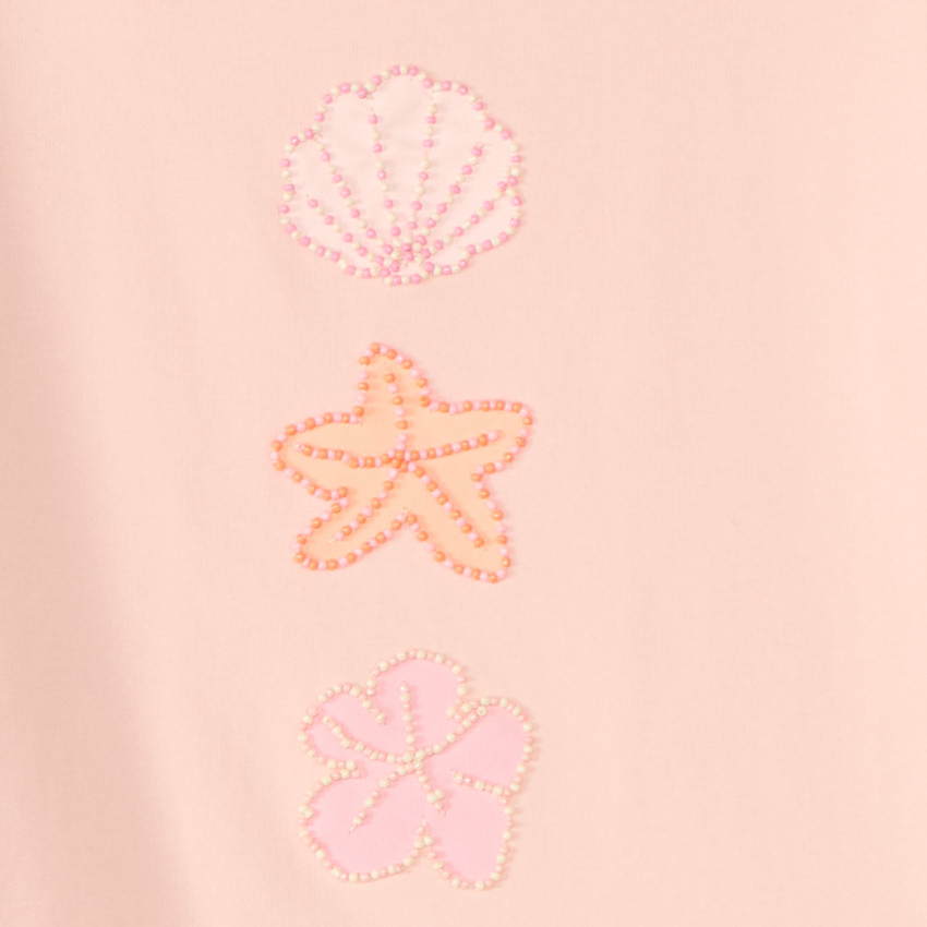 T-shirt met korte mouwen met fantasieontwerp in parels meisjes 