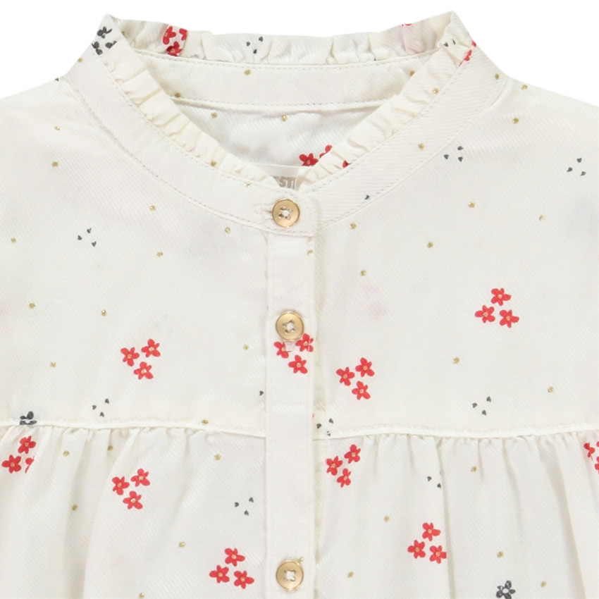 Pofmouwen bloemenprint blouse voor meisjes 