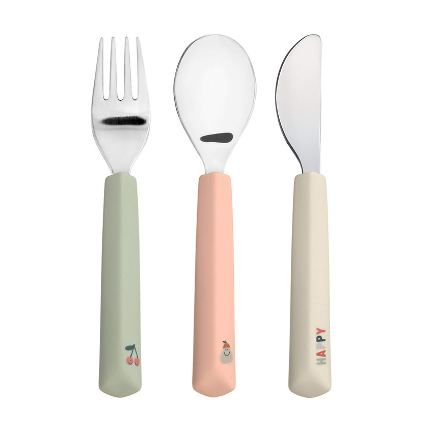 Set de 3 couverts enfants Happy Fruits Cherry 