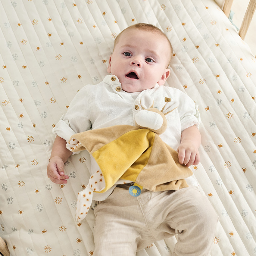 Doudou plat en velours Léo l'âne 