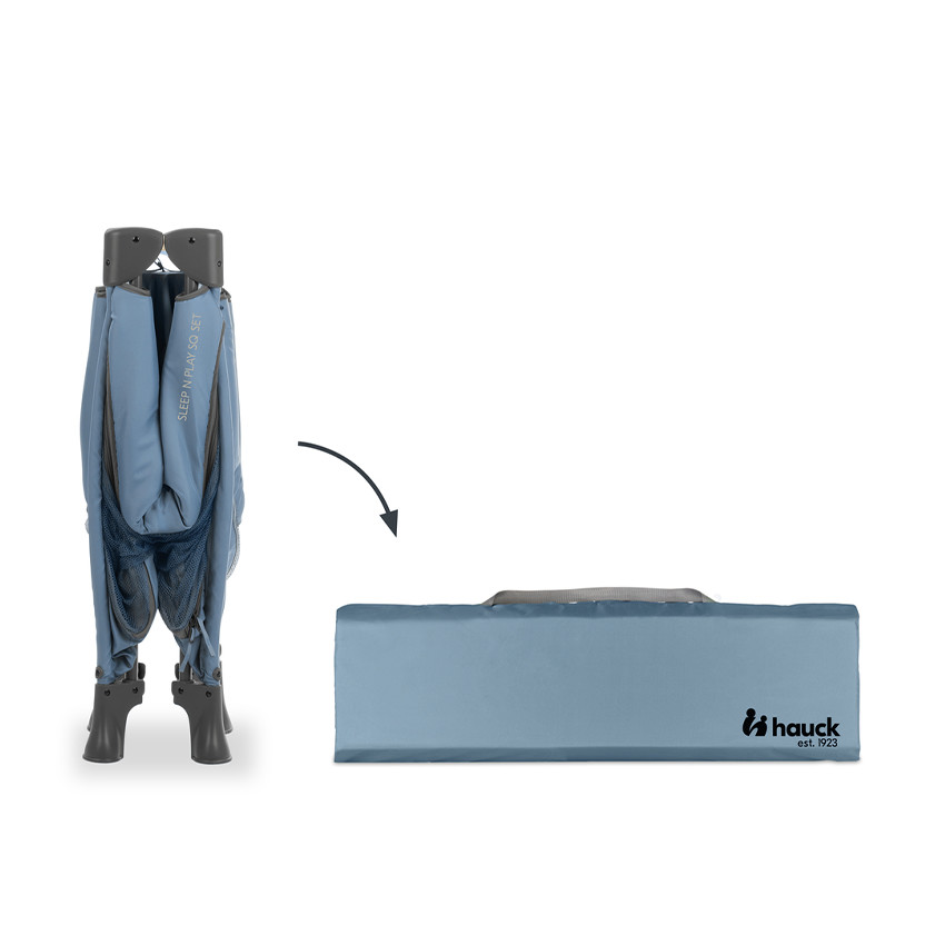 Park-reisbed + Matras Sleep N Play SQ Dark Blue 
