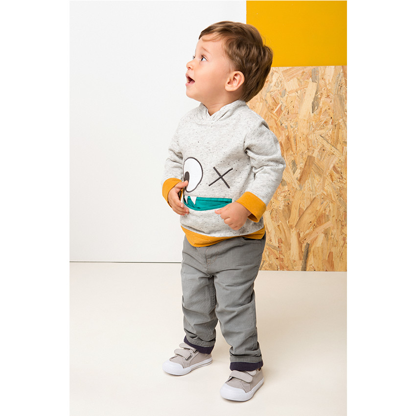 Sweat en molleton neps avec poche forme bouche 