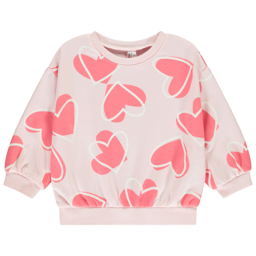 Sweatshirt in fantasie-molleton voor meisjes 