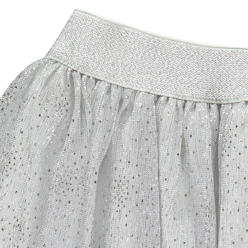 Rok skater in zilveren gaas voor meisjes 