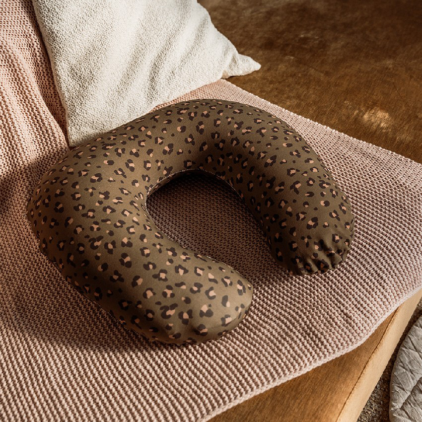 COUSSIN D'ALLAITEMENT SOFTY - LEOPARD BRONZE 