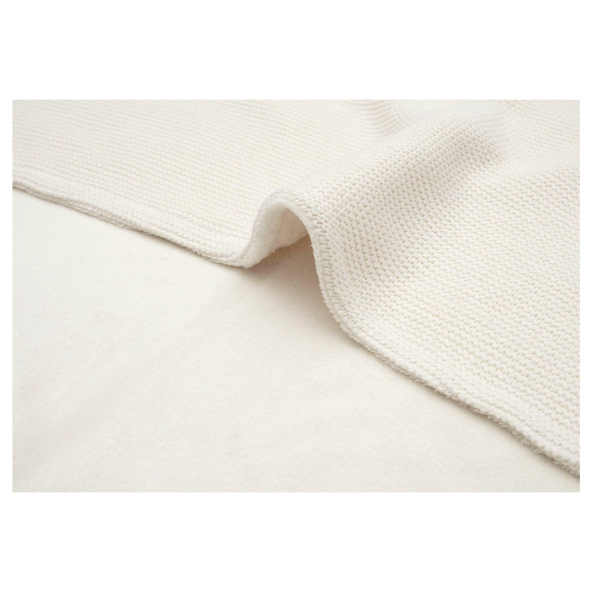 Couverture Basic Knit Fleece 100x150cm - Ivory/Coral 