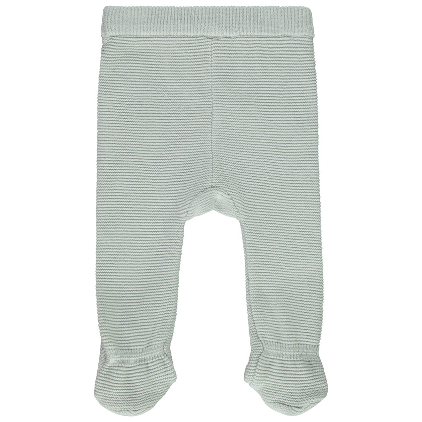 Caleçon en tricot point mousse à rayures pour bébé 