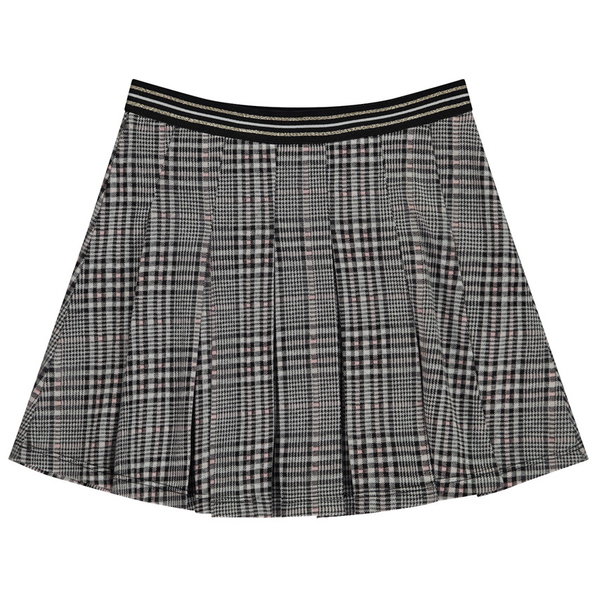 Rok met plooien in Milano-stijl en ruitpatroon voor meisjes 