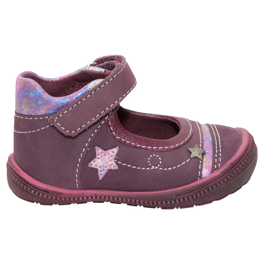 Babies en cuir avec pailletes et patch étoile 