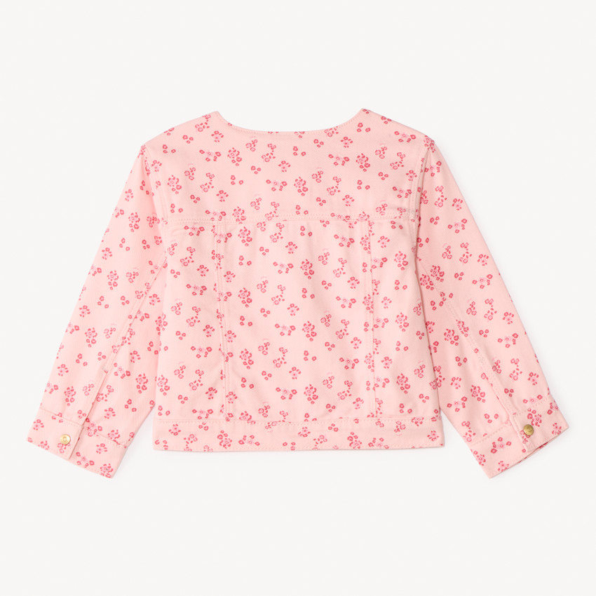 Jeansjasje met bloemenprint voor meisjesbaby 