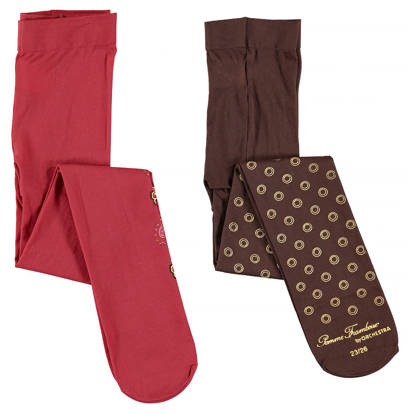 Set van panty's in effen kleur 