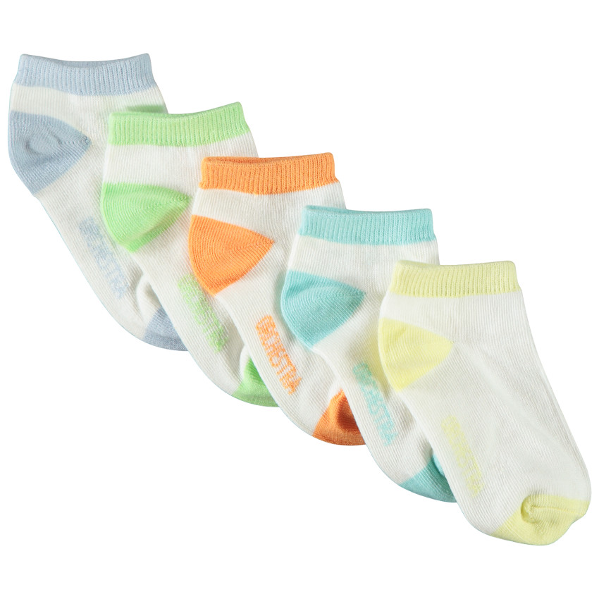 Lot de 5 paires de chaussettes courtes pour bébé garçon 