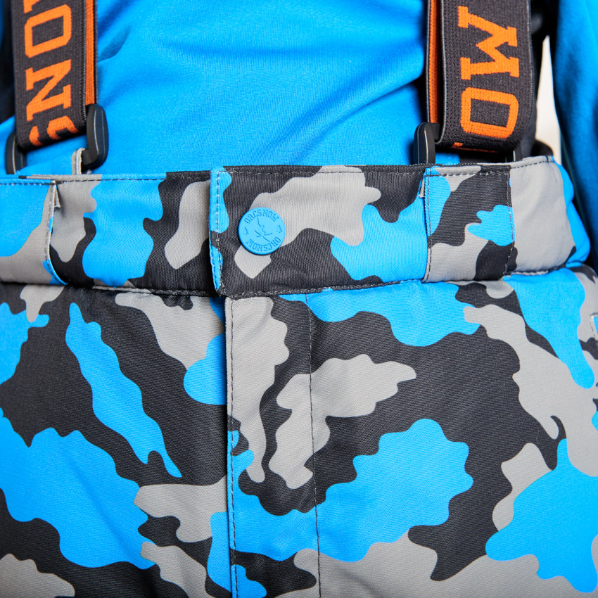 Skibroek met camouflageprint en afneembare bretellen voor jongens 