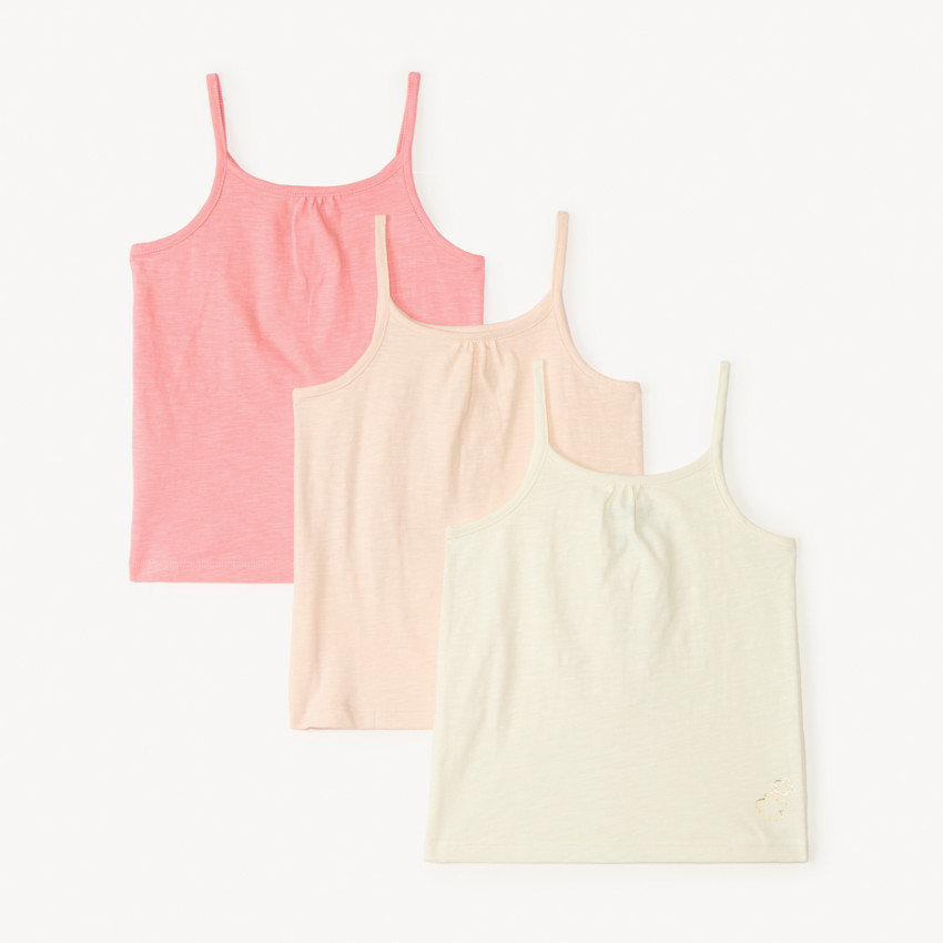 Set van 3 effen hemdjes voor baby meisje 