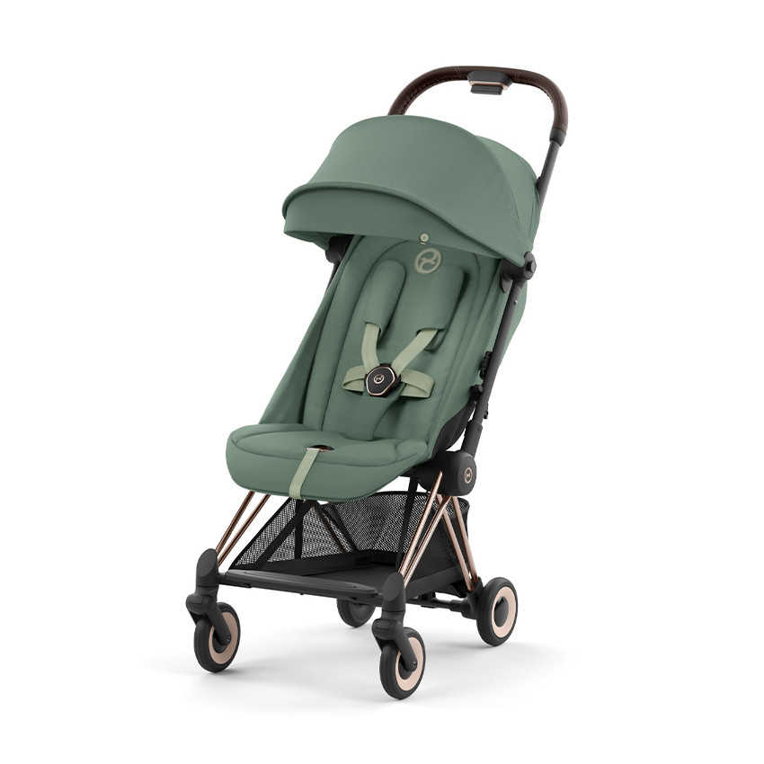 Wandelwagen buggy ultra compact Rosegold/Leaf Green 