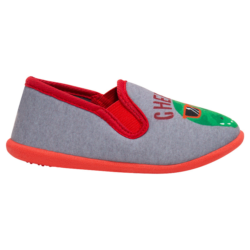Chaussons bas avec dinosaure printé sur le devant 