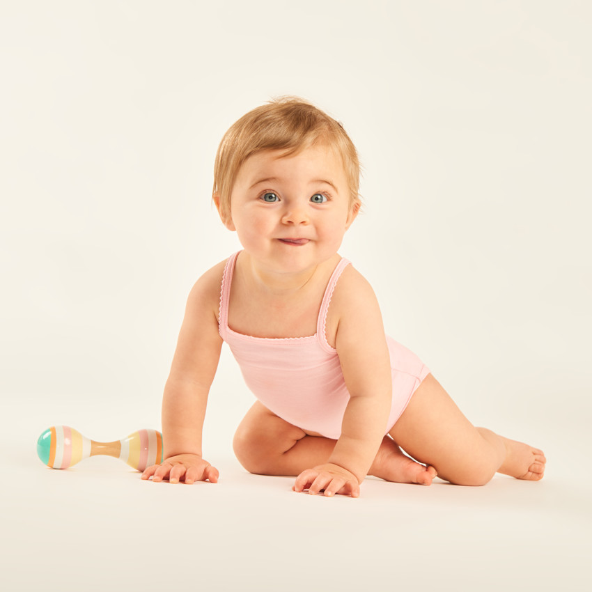 Set van 3 effen spaghettibandjes rompertjes voor babymeisjes 