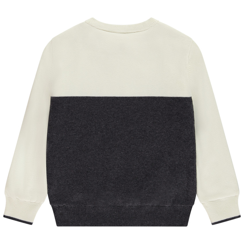 Pull en tricot doublé velours motif renne de Noël pour garçon 