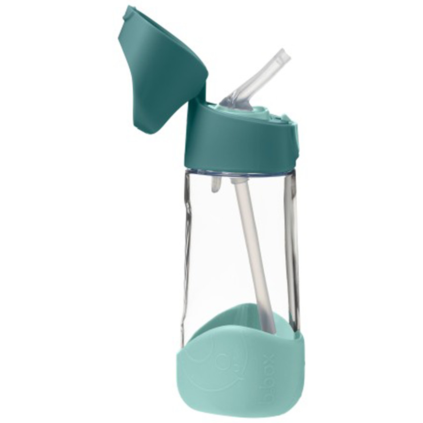 Gourde Tritan avec paille en silicone pour enfants 450ml Emerald Forest 